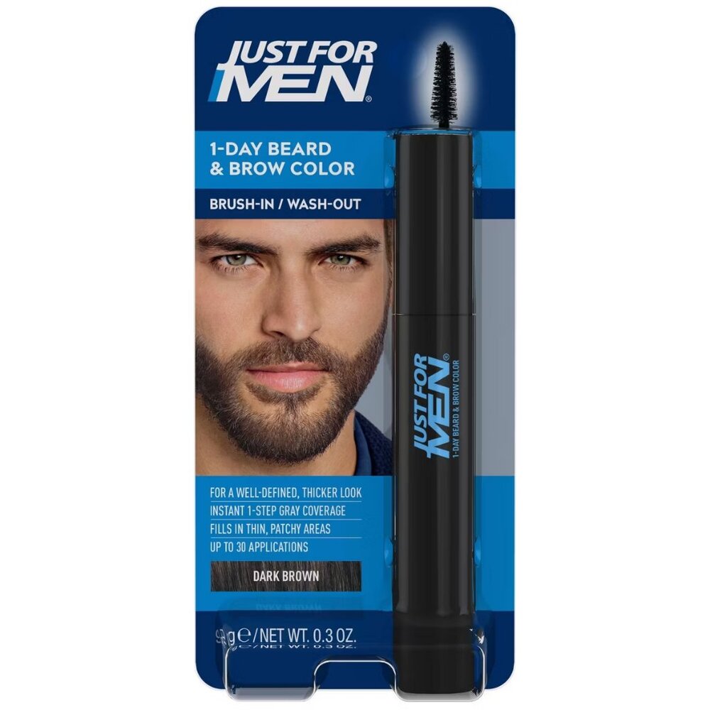 Just for Men 1-Day Beard & Brow Color, Temporary Color for Beard and Eyebrows